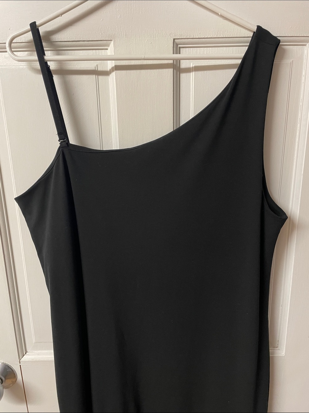 Banana Republic one-shoulder ruffle knit black party dress women’s size XXL - Picture 2 of 14
